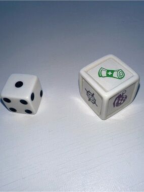 Monopoly Fortnite White Icon Dice Game Accessory Set - White
